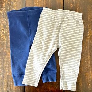 Lot of 2 Hanna Andersson Baby Pants / Leggings - Size 6-12m